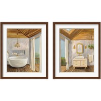Framed 'Attic Bathroom 2 Piece Framed Art Print Set' border=