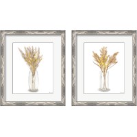 Framed 'Dried Flower Yellow 2 Piece Framed Art Print Set' border=