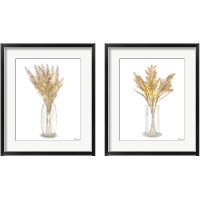 Framed 'Dried Flower Yellow 2 Piece Framed Art Print Set' border=