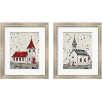Framed Church & Steeple 2 Piece Framed Art Print Set