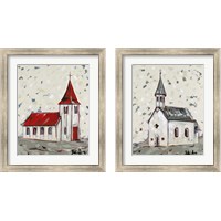 Framed Church & Steeple 2 Piece Framed Art Print Set