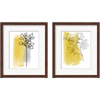 Framed 'Botanique en Gris 2 Piece Framed Art Print Set' border=