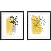 Framed 'Botanique en Gris 2 Piece Framed Art Print Set' border=