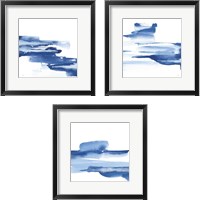 Framed Classic Blue 3 Piece Framed Art Print Set