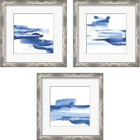 Framed 'Classic Blue 3 Piece Framed Art Print Set' border=