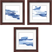Framed 'Classic Blue 3 Piece Framed Art Print Set' border=