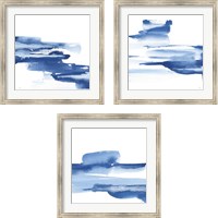 Framed Classic Blue 3 Piece Framed Art Print Set
