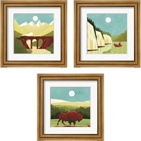 Framed 'Great Outdoors 3 Piece Framed Art Print Set' border=