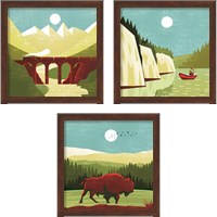 Framed 'Great Outdoors 3 Piece Framed Art Print Set' border=