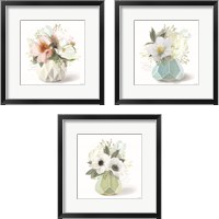 Framed Flowers in a Vase 3 Piece Framed Art Print Set