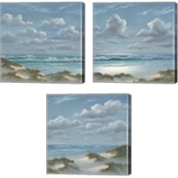 Framed 'Shoreline  3 Piece Canvas Print Set' border=