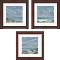 Framed 'Shoreline  3 Piece Framed Art Print Set' border=