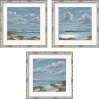 Framed 'Shoreline  3 Piece Framed Art Print Set' border=
