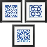 Framed 'Andalusian Tile 3 Piece Framed Art Print Set' border=