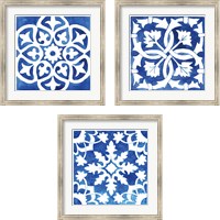 Framed Andalusian Tile 3 Piece Framed Art Print Set