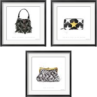 Framed 'Glitz and Glam 3 Piece Framed Art Print Set' border=