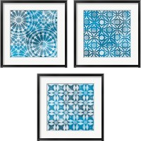 Framed 'Blue My Mind 3 Piece Framed Art Print Set' border=