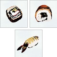 Framed Sushi Style 3 Piece Art Print Set