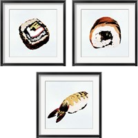 Framed Sushi Style 3 Piece Framed Art Print Set
