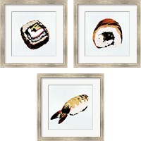 Framed 'Sushi Style 3 Piece Framed Art Print Set' border=