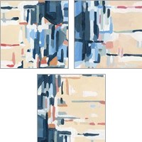 Framed 'Summer Abstraction 3 Piece Art Print Set' border=