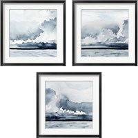 Framed 'Passing Rain Storm 3 Piece Framed Art Print Set' border=