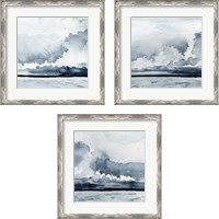 Framed 'Passing Rain Storm 3 Piece Framed Art Print Set' border=