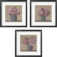 Framed 'Spring Vase 3 Piece Framed Art Print Set' border=