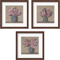 Framed 'Spring Vase 3 Piece Framed Art Print Set' border=