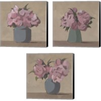 Framed 'Spring Vase 3 Piece Canvas Print Set' border=