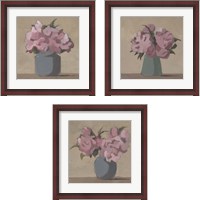 Framed 'Spring Vase 3 Piece Framed Art Print Set' border=