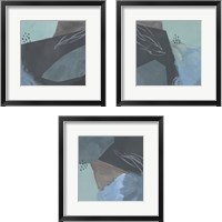Framed Steely Abstract 3 Piece Framed Art Print Set