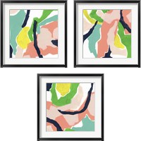 Framed 'Color Curren 3 Piece Framed Art Print Set' border=