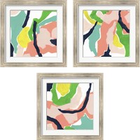 Framed 'Color Curren 3 Piece Framed Art Print Set' border=