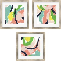 Framed 'Color Curren 3 Piece Framed Art Print Set' border=