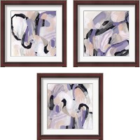 Framed 'Lilac Scramble 3 Piece Framed Art Print Set' border=