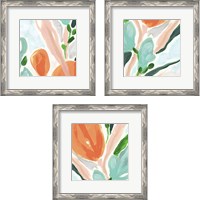 Framed 'Primal Flora 3 Piece Framed Art Print Set' border=