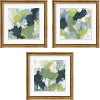 Framed 'Emerald Storm 3 Piece Framed Art Print Set' border=