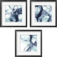 Framed 'Blue Cavern 3 Piece Framed Art Print Set' border=