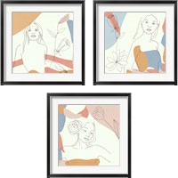 Framed 'Floral Fantasies 3 Piece Framed Art Print Set' border=