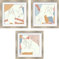 Framed 'Floral Fantasies 3 Piece Framed Art Print Set' border=