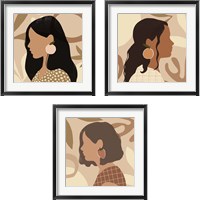 Framed 'Fruit Earring 3 Piece Framed Art Print Set' border=