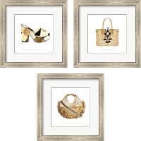 Framed Beach Glam 3 Piece Framed Art Print Set