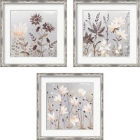 Framed 'Soft Nature Cream 3 Piece Framed Art Print Set' border=