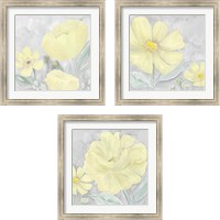Framed 'Peaceful Repose Gray & YellowSeries 3 Piece Framed Art Print Set' border=