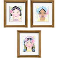 Framed 'Boho Lady 3 Piece Framed Art Print Set' border=