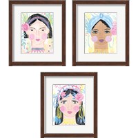 Framed 'Boho Lady 3 Piece Framed Art Print Set' border=