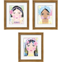 Framed 'Boho Lady 3 Piece Framed Art Print Set' border=
