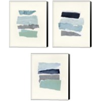 Framed 'Seaside Color Study 3 Piece Canvas Print Set' border=