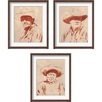 Framed 'Man of the West 3 Piece Framed Art Print Set' border=